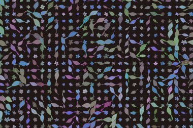 Yapraklar ve çiçekler, kavramsal model soyut resimler. 