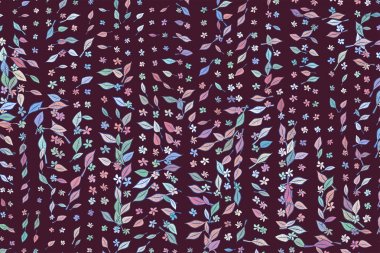 Dekoratif elle çizilmiş bırakır ve illüstrasyonlar çiçekler. Çizgi film, d