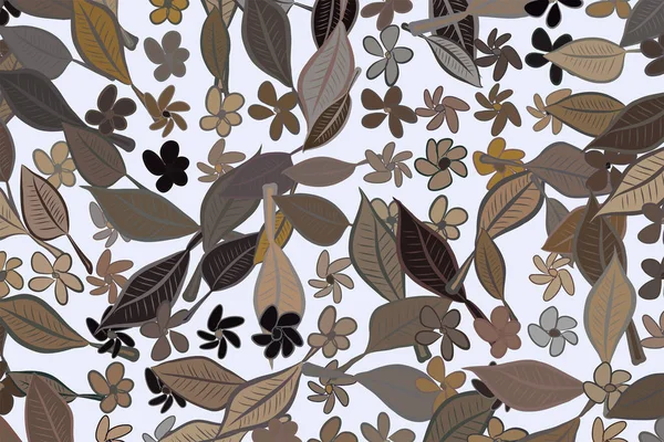 Иллюстрации листьев и цветов. Shape, sketch, cartoon & natu — стоковый вектор