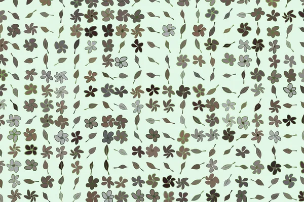 Folhas abstratas & flores ilustrações padrão de fundo. Deta — Vetor de Stock