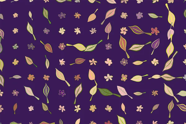 Abstrakte Abbildungen von Blättern & Blumen, konzeptionelle Muster. — Stockvektor
