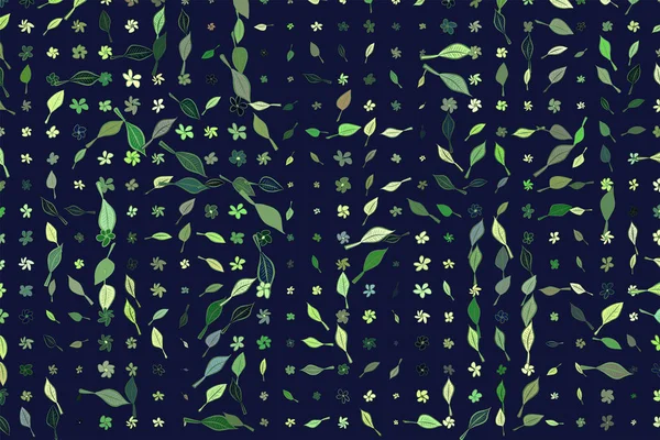 Yaprak ve çiçek çizimleri. Yeşil, yaratıcı, karikatür ve ab