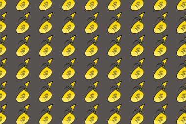 Soyut para paketleri ya da çanta illüstrasyonlar geçmiş. Zemin,