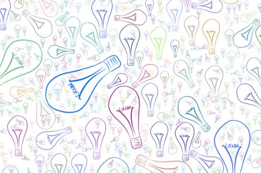 Soyut Işık Ampüller illüstrasyonlar arka plan deseni. Zemin,