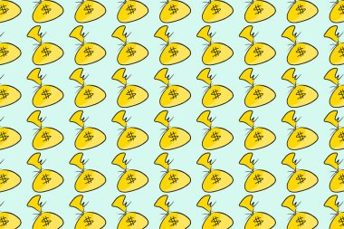 Soyut çizimler para paketleri veya Çantalar, kavramsal. Backg