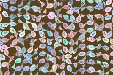 Soyut para paketleri ya da çanta illüstrasyonlar geçmiş. Çizim, 