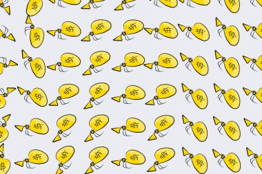 Para paketleri veya çanta illüstrasyonlar arka plan soyut, el 