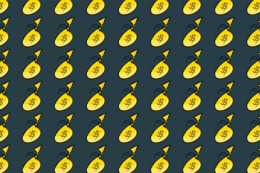 Para paketleri veya çanta illüstrasyonlar arka plan soyut, el 