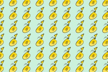 Para paketleri veya çanta illüstrasyonlar arka plan soyut, el 