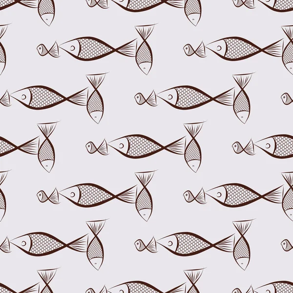 Бесшовные абстрактные рыбные иллюстрации фона. Дикая, вода, уст. — стоковый вектор