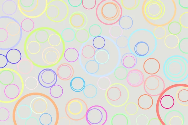 Abstrakta geometriska cirklar, bubblor. Koncept, grafisk, bak — Stock vektor