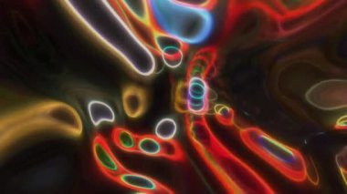 Soyut ve sanatsal, hayalci ve renkli görünüm, sonsuzluk veya kusursuz döngü. Video başlığı, metin arkaplanı veya görüntü geçişi için iyi.