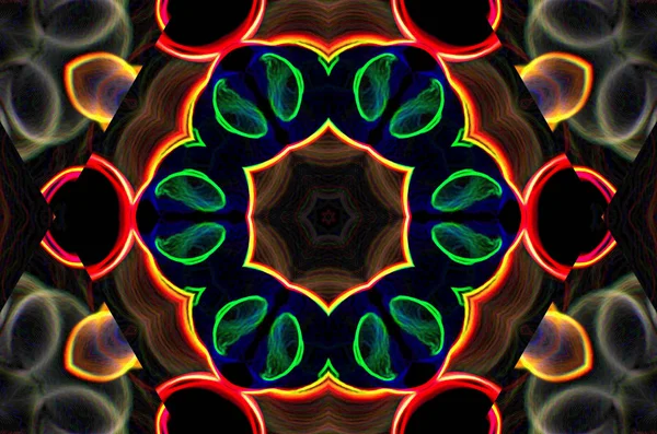 Snový styl virtuální kaleidoskop mandala pro grafické zdroje, — Stock fotografie