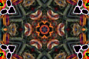 Grafik kaynakları için rüya gibi sanal kaleydoskop mandala,