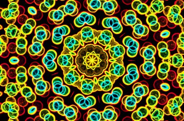 Grafik kaynakları için rüya gibi sanal kaleydoskop mandala,