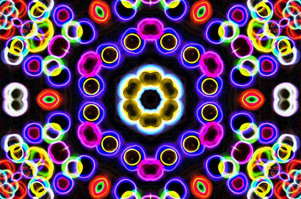 Mandala caleidoscopio virtuale stile sognante per risorse grafiche , — Foto Stock