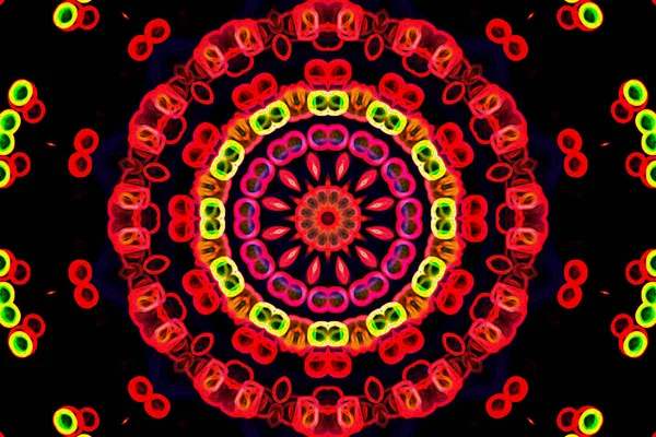 Mandala de caleidoscópio virtual de estilo sonhador para recursos gráficos , — Fotografia de Stock