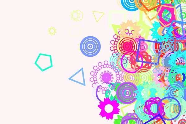 Patrón geométrico abstracto, formas coloridas y artísticas para grafo — Vector de stock