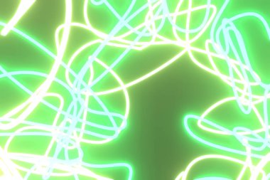 Neon ışıklarının çizimleri, grafik için geometrik çizgiler