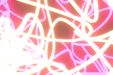 Dekoratif, illüstrasyonlar, neon büyüyen ışıklar geometrik çizgiler,