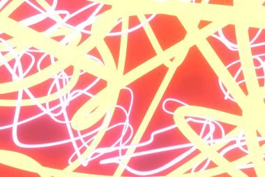 Dekoratif, illüstrasyonlar, neon büyüyen ışıklar geometrik çizgiler,
