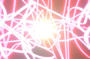Arkaplan soyut, neon büyütme ışıkları tasarım için geometrik çizgiler