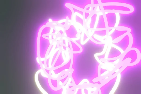 Abstrakt, neon vokse lys geometriske linjer. Tapet til grafi - Stock-foto