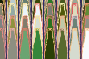 Grafik tasarımı için el çizimi şişe çizimleri arka planı, 