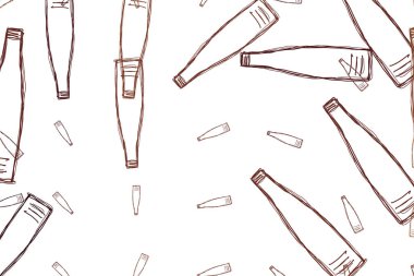 Arkaplan soyut şişesi, tasarım için el çizimi, grafik resou