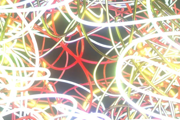 Neon kweeklampen, rommelige kleurrijke string voor design textuur, terug — Stockfoto