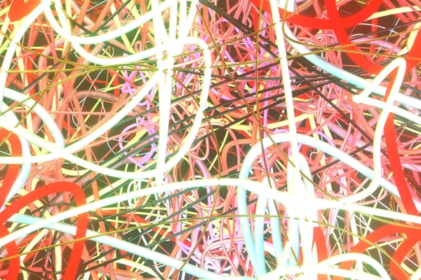 Achtergrond abstracte, rommelige kleurrijke string neon groeien lichten voor — Stockfoto