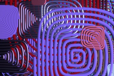 Döndürme çemberi çizgileri. Grafik tasarımı ya da arka plan için. 3d hazırlayıcı.