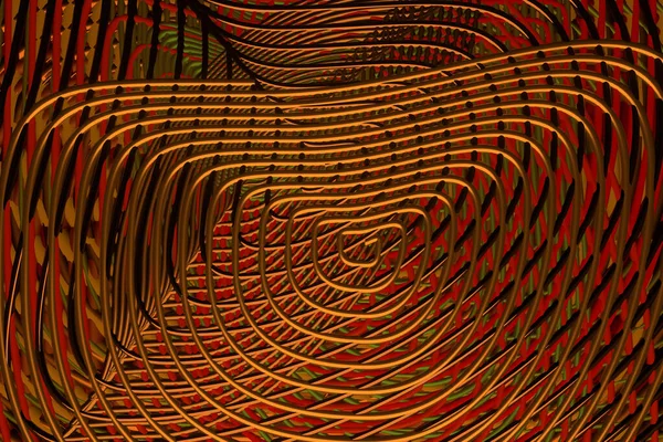 Circle lines, twirl for design texture, background. 3D render. — 스톡 사진