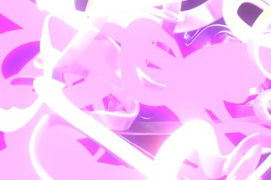 Neon grow lights, messy colorful string for design texture, back