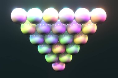 Tasarım dokusu veya başlık arkaplanı için molekül stili kilitlenmiş küre. 3d hazırlayıcı.