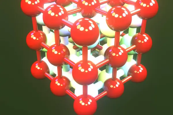 閉じ込められた球 分子スタイル イラストのデザイン テクスチャや背景のために 3Dレンダリング — ストック写真