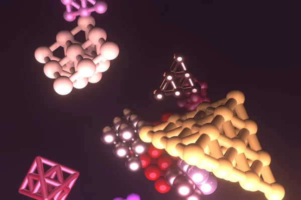 Abstraktní Interuzamčený Styl Molekuly Koule Pro Webovou Stránku Grafický Design — Stock fotografie