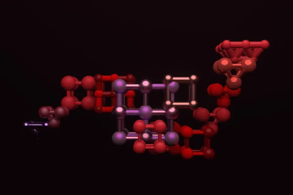 閉じ込められた球 分子スタイル イラストのデザイン テクスチャや背景のために 3Dレンダリング — ストック写真