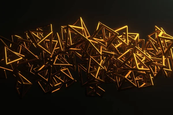 Tasarım & grafik kaynağı için, arkaplan soyut, uçan kutucuk inter kilitli kare. 3d hazırlayıcı.