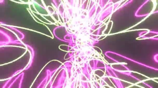Snové Barevné Neonové Efekty Nekonečno Nebo Hladká Smyčka Abstraktní Umělecké — Stock video