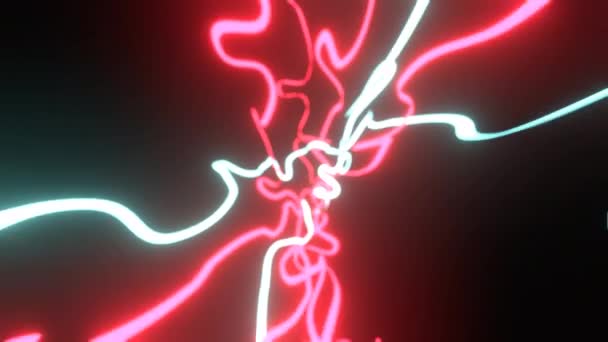 Dromerige Kleurrijke Neon Effecten Oneindig Naadloze Lus Abstract Artistiek Goed — Stockvideo