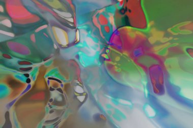 Görüntü rüya gibi, akışkan etkilerin soyut çizimleri, kavramsal. Tasarım geçmişi için. Vektör çizimi.