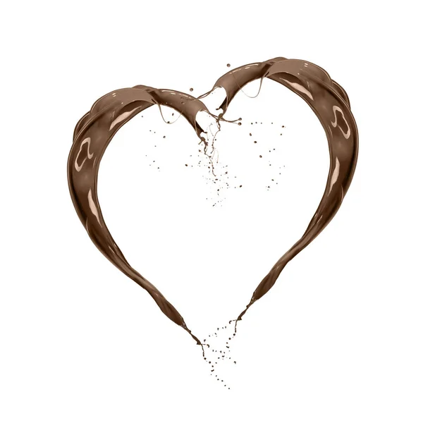 Chocolate de corazón líquido —  Fotos de Stock