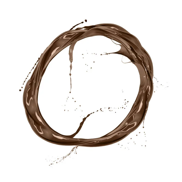 Pierścieniu cieczowym czekolady — Zdjęcie stockowe