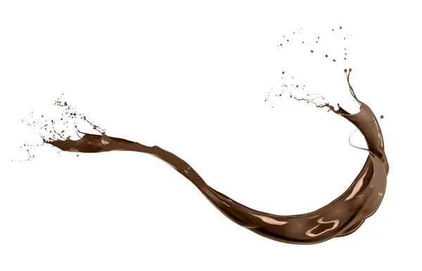 Spruzzi di cioccolato liquido — Foto Stock