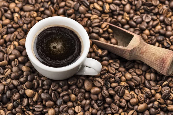 Kaffe med kaffe – stockfoto