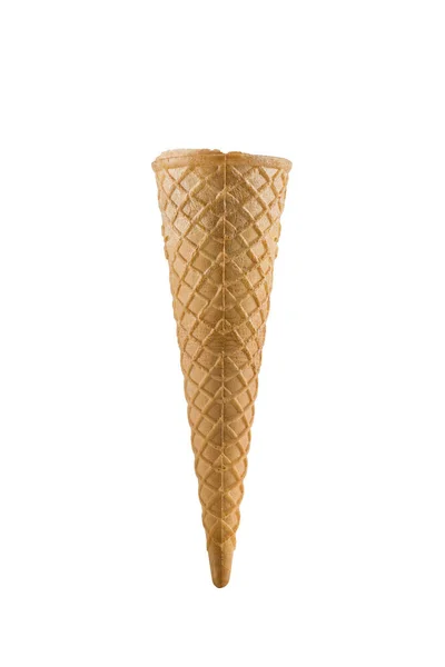 Cones Sorvete Vazios Isolados Sobre Fundo Branco — Fotografia de Stock