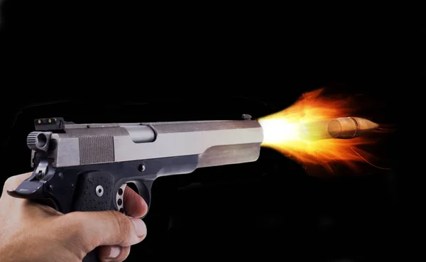 Fiering Hand Gun — Stock Photo, Image