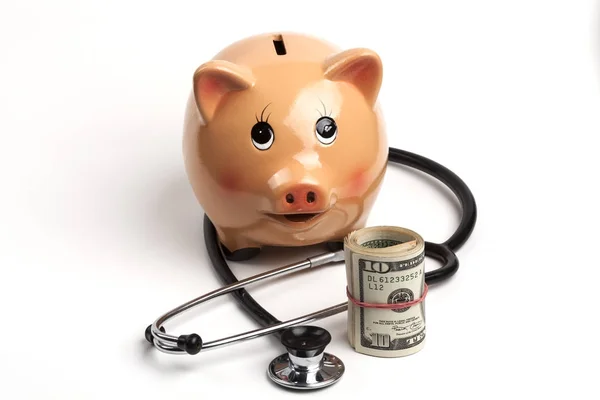 Piggy Bank Soins de santé — Photo