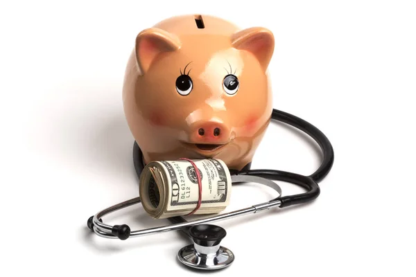 Piggy Health Costs — Stock Photo, Image